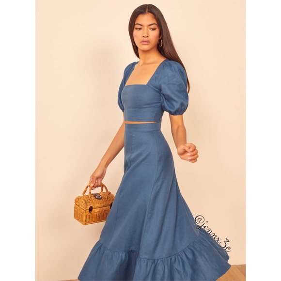 ❌[SOLD]❌Reformation Yucca Two Piece || Azul - Picture 4 of 16